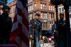 June 15, 2021: Senator Sharif Street speaks at  Toni Morrison Bench Dedication Harrisburg as part of first African American monument