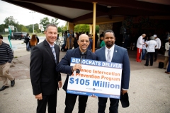 September 7, 2022: Senator Sharif Street joins Gov. Wolf and colleagues to announce an additional $100.5 million to help prevent gun violence in Pennsylvania.