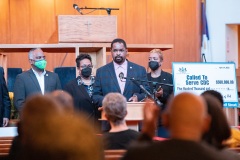 April 14, 2022: Sen. Street presented a $500,000 state grant to the Called to Serve CDC at Zion Baptist Church to fund renovations and development of the Rev. Leon H. Sullivan Community Center.