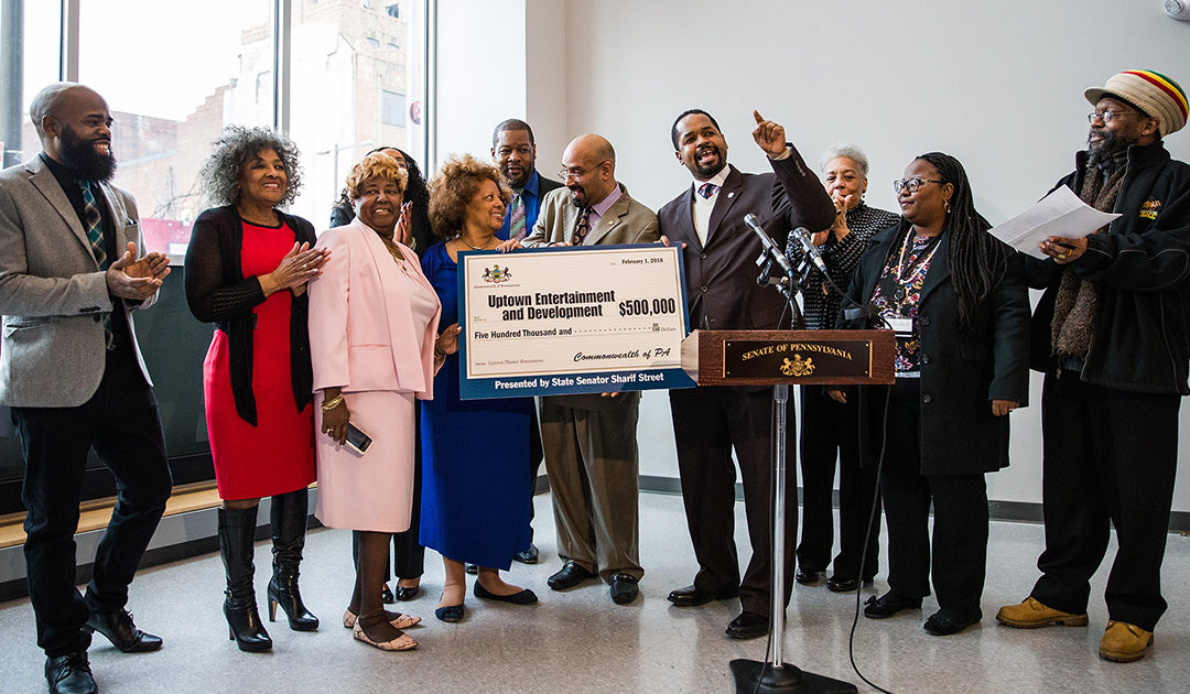 Senator Sharif Street Presents $500,000 Grant to the Uptown Theatre