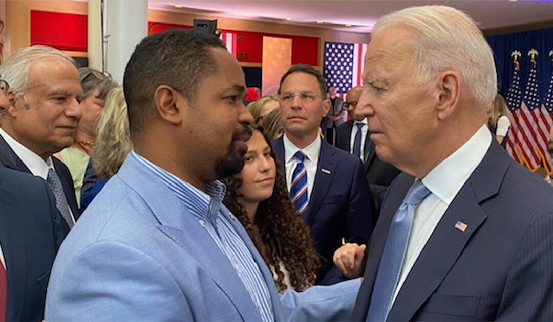 Senator Sharif Street and President Joe Biden