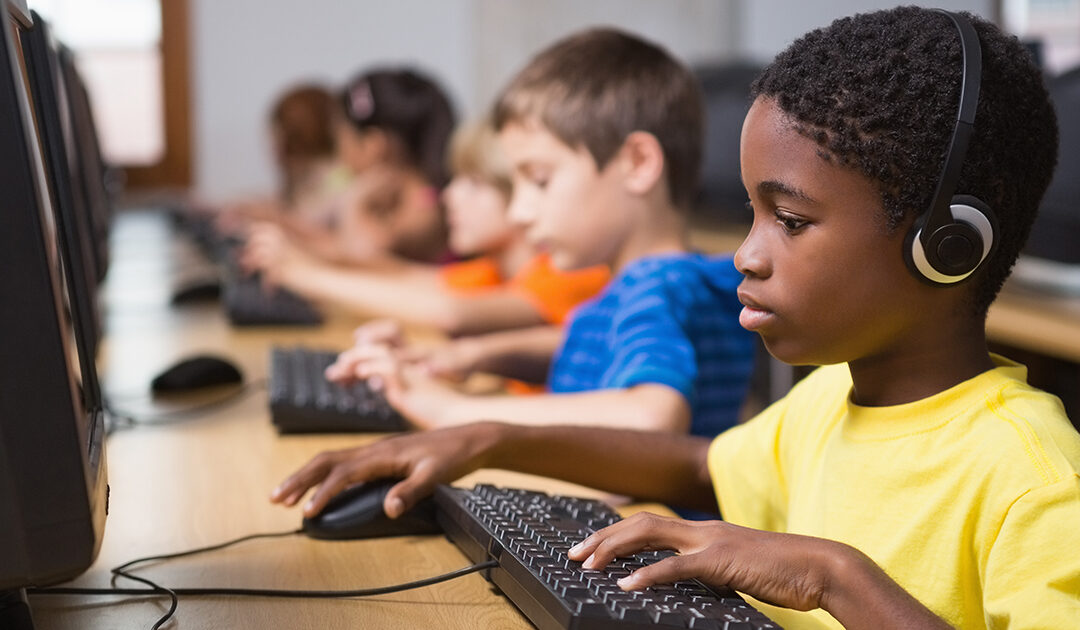 Children at computer