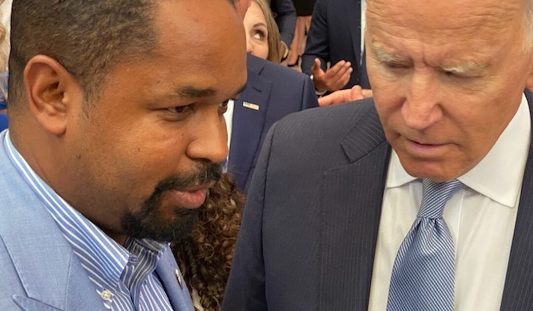 Senator Sharif Street and President Joe Biden